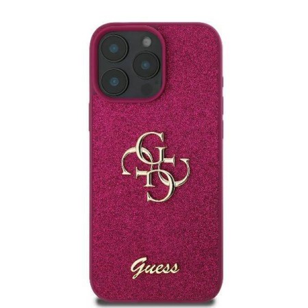 Husa pentru iPhone 16 Pro Max - Guess Glitter Fixed Big 4G (GUHCP16XHG4SGU) - Purple