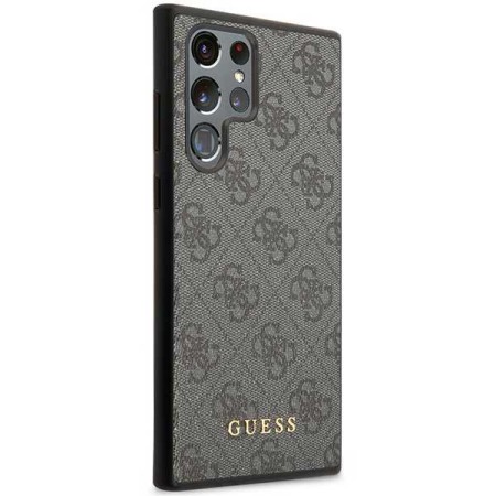 Husa pentru Samsung Galaxy S24 Ultra - Guess Hardcase 4G Metal Gold Logo (GUHCS24LG4GFGR) - Black