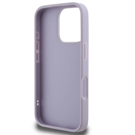 Husa pentru iPhone 16 Pro Max - Guess Quilted Metal Logo (GUHCP16XPSQSQSU) - Light Purple