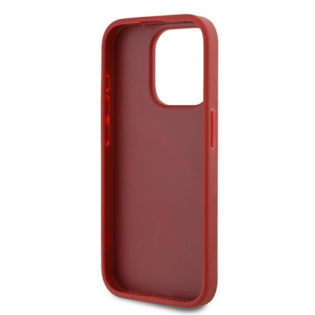 Husa pentru iPhone 15 Pro - Karl Lagerfeld Diagonal Quilted Script (KLHCP15LPQDSMGR) - Red