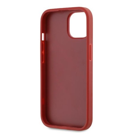 Husa pentru iPhone 15 / iPhone 14 / iPhone 13 - Karl Lagerfeld Diagonal Quilted Script (KLHCP15SPQDSMGR) - Red