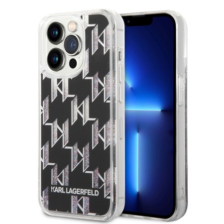 Husa pentru iPhone 14 Pro - Karl Lagerfeld Hardcase Liquid Glitter (KLHCP14LLMNMK) - Monogram