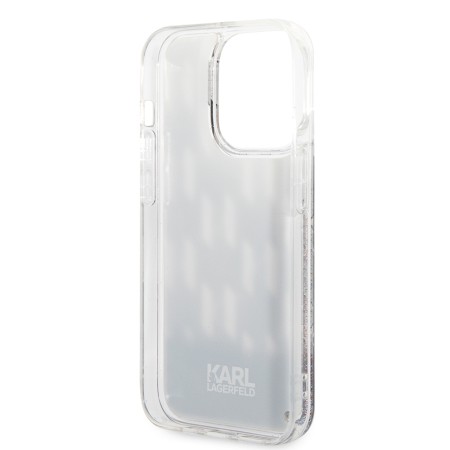 Husa pentru iPhone 14 Pro - Karl Lagerfeld Hardcase Liquid Glitter (KLHCP14LLMNMK) - Monogram