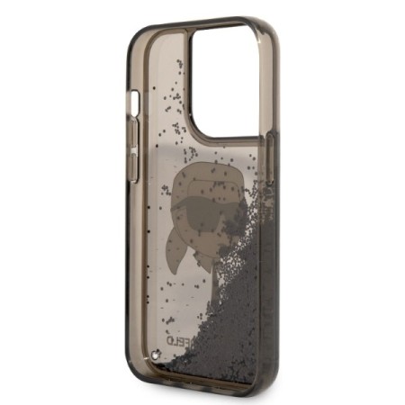 Husa pentru iPhone 14 Pro - Karl Lagerfeld Hardcase Glitter (KLHCP14LLNKHCK) - Karl Head