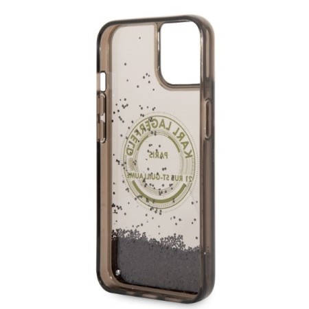 Husa pentru iPhone 15 Plus / iPhone 14 Plus - Karl Lagerfeld Hardcase Liquid Glitter (KLHCP14MLCRSGRK) - RSG