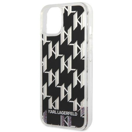 Husa pentru iPhone 15 Plus / iPhone 14 Plus - Karl Lagerfeld Hardcase Liquid Glitter (KLHCP14MLMNMK) - Monogram