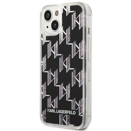 Husa pentru iPhone 15 Plus / iPhone 14 Plus - Karl Lagerfeld Hardcase Liquid Glitter (KLHCP14MLMNMK) - Monogram