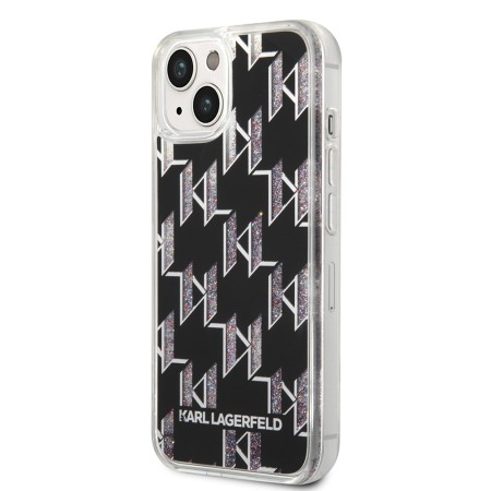 Husa pentru iPhone 15 / iPhone 14 / iPhone 13 - Karl Lagerfeld Hardcase Liquid Glitter (KLHCP14SLMNMK) - Monogram