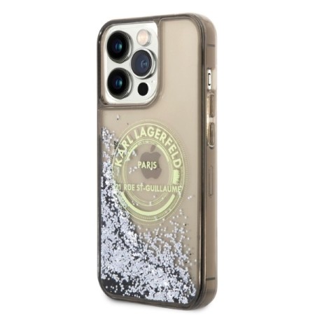 Husa pentru iPhone 14 Pro Max - Karl Lagerfeld Hardcase Liquid Glitter (KLHCP14XLCRSGRK) - RSG