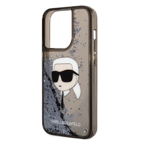 Husa pentru iPhone 14 Pro Max - Karl Lagerfeld Hardcase Glitter (KLHCP14XLNKHCK) - Karl Head