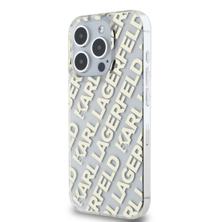 Husa pentru iPhone 15 Pro - Karl Lagerfeld IML Luxury (KLHCP15LHKDPNSK) - Mono KL PatternandCord