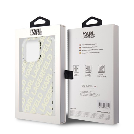 Husa pentru iPhone 15 Pro - Karl Lagerfeld IML Luxury (KLHCP15LHKDPNSK) - Mono KL PatternandCord