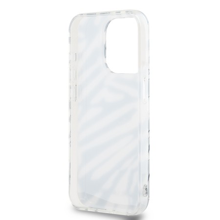 Husa pentru iPhone 15 Pro - Karl Lagerfeld IML Luxury (KLHCP15LHZBPKCCK) - Zebra PatternandCord