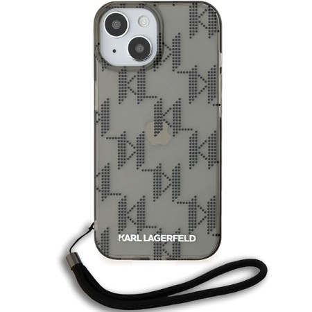 Husa pentru iPhone 15 / iPhone 14 / iPhone 13 - Karl Lagerfeld IML Luxury (KLHCP15SHKDPNSK) - Mono KL PatternandCord