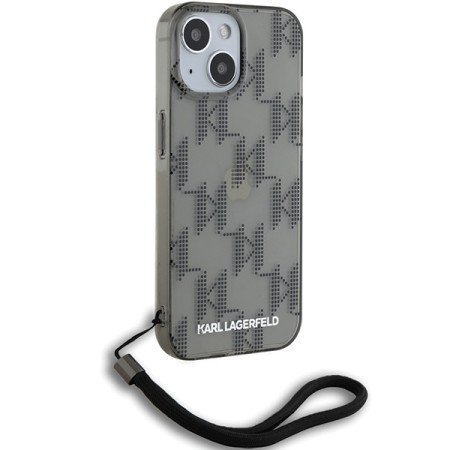 Husa pentru iPhone 15 / iPhone 14 / iPhone 13 - Karl Lagerfeld IML Luxury (KLHCP15SHKDPNSK) - Mono KL PatternandCord