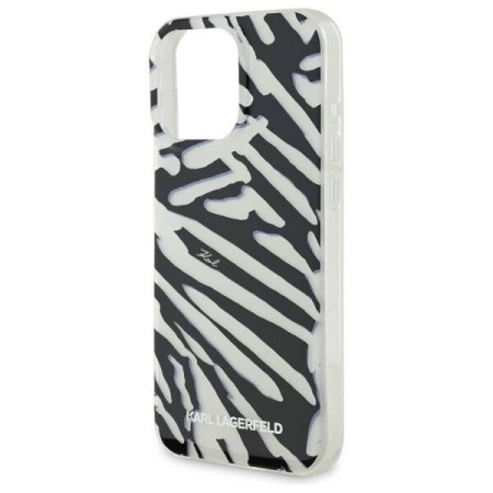 Husa pentru iPhone 16 Pro - Karl Lagerfeld IML Luxury (KLHCP16LHZBPKCCK) - Zebra PatternandCord