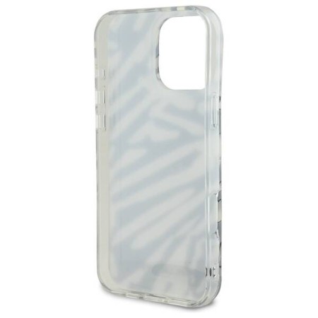 Husa pentru iPhone 16 Pro - Karl Lagerfeld IML Luxury (KLHCP16LHZBPKCCK) - Zebra PatternandCord