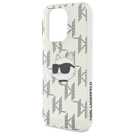 Husa pentru iPhone 16 Pro - Karl Lagerfeld IML Luxury Electroplated (KLHCP16LHKLPCHT) - Transparent Choupette Head