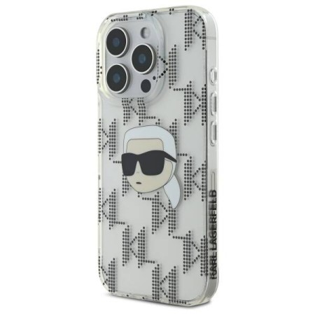 Husa pentru iPhone 16 Pro - Karl Lagerfeld IML Luxury Electroplated (KLHCP16LHKLPKHT) - Transparent Karl Head