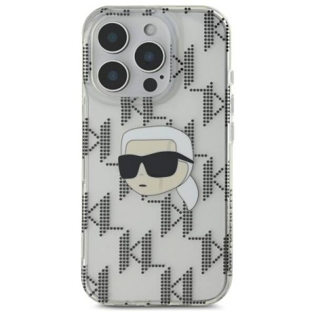 Husa pentru iPhone 16 Pro - Karl Lagerfeld IML Luxury Electroplated (KLHCP16LHKLPKHT) - Transparent Karl Head