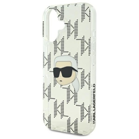 Husa pentru iPhone 16 - Karl Lagerfeld IML Luxury Electroplated (KLHCP16SHKLPKHT) - Transparent Karl Head