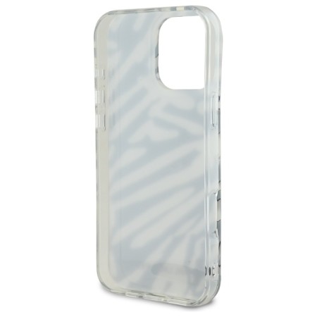 Husa pentru iPhone 16 Pro Max - Karl Lagerfeld IML Luxury (KLHCP16XHZBPKCCK) - Zebra PatternandCord