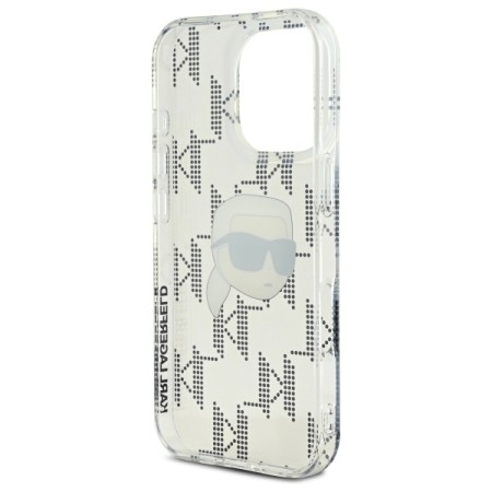 Husa pentru iPhone 16 Pro Max - Karl Lagerfeld IML Luxury (KLHCP16XHKLPKHT) - Transparent Karl Head Electroplated