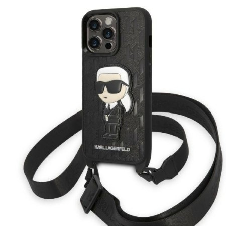 Husa iPhone 14 Pro - Karl Lagerfeld Hardcase Monogram (KLHCP14LSTKMK) - Ikonik Patch