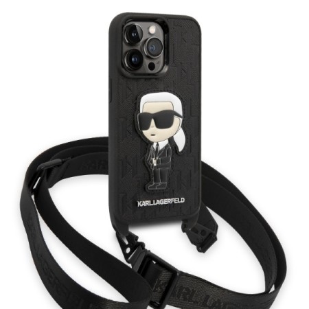 Husa iPhone 14 Pro - Karl Lagerfeld Hardcase Monogram (KLHCP14LSTKMK) - Ikonik Patch