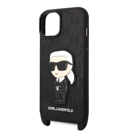 Husa iPhone 15 / iPhone 14 / iPhone 13 - Karl Lagerfeld Hardcase Monogram (KLHCP14SSTKMK) - Ikonik Patch