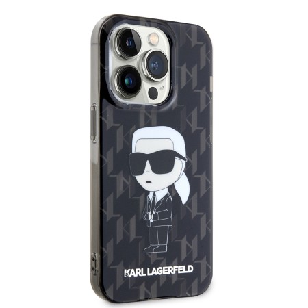 Husa iPhone 15 Pro - Karl Lagerfeld Hardcase Monogram (KLHCP15LHNKMKLK) - Ikonik