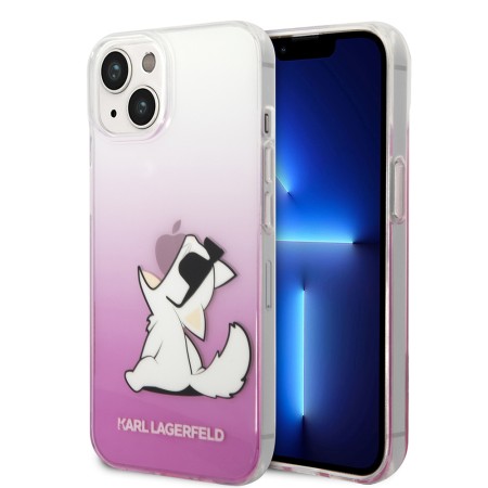 Husa iPhone 14 Plus / iPhone 15 Plus - Karl Lagerfeld Hardcase (KLHCP14MCFNRCPI) - Pink Choupette Fun