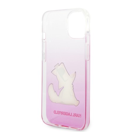 Husa iPhone 14 Plus / iPhone 15 Plus - Karl Lagerfeld Hardcase (KLHCP14MCFNRCPI) - Pink Choupette Fun