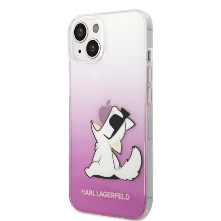 Husa iPhone 14 Plus / iPhone 15 Plus - Karl Lagerfeld Hardcase (KLHCP14MCFNRCPI) - Pink Choupette Fun