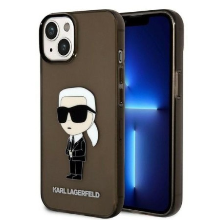 Husa iPhone 15 Plus / iPhone 14 Plus - Karl Lagerfeld Hardcase (KLHCP14MHNIKTCK) - Ikonik Karl Lagerfeld