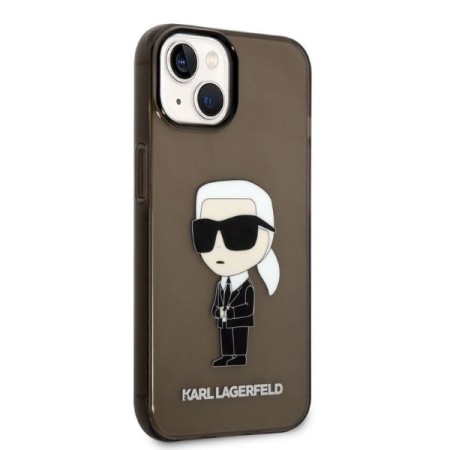 Husa iPhone 15 Plus / iPhone 14 Plus - Karl Lagerfeld Hardcase (KLHCP14MHNIKTCK) - Ikonik Karl Lagerfeld