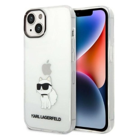 Husa iPhone 15 Plus / iPhone 14 Plus - Karl Lagerfeld Hardcase Transparent (KLHCP14MHNCHTCT) - Ikonik Choupette