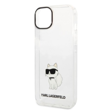 Husa iPhone 15 Plus / iPhone 14 Plus - Karl Lagerfeld Hardcase Transparent (KLHCP14MHNCHTCT) - Ikonik Choupette