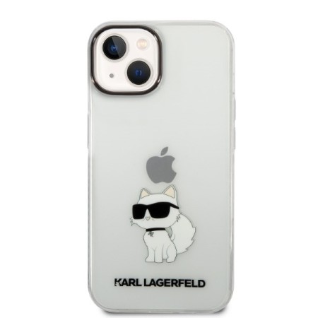 Husa iPhone 15 Plus / iPhone 14 Plus - Karl Lagerfeld Hardcase Transparent (KLHCP14MHNCHTCT) - Ikonik Choupette