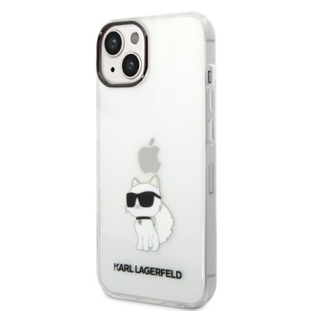 Husa iPhone 15 Plus / iPhone 14 Plus - Karl Lagerfeld Hardcase Transparent (KLHCP14MHNCHTCT) - Ikonik Choupette