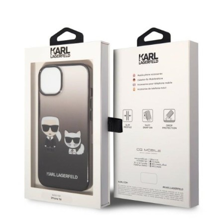 Husa iPhone 15 Plus / iPhone 14 Plus - Karl Lagerfeld Hardcase (KLHCP14MTGKCK) - Gradient Ikonik KarlandChoupette