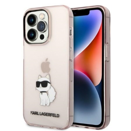 Husa iPhone 14 Pro Max - Karl Lagerfeld Hardcase (KLHCP14XHNCHTCP) - Pink Ikonik Choupette