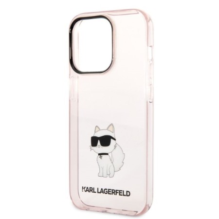 Husa iPhone 14 Pro Max - Karl Lagerfeld Hardcase (KLHCP14XHNCHTCP) - Pink Ikonik Choupette