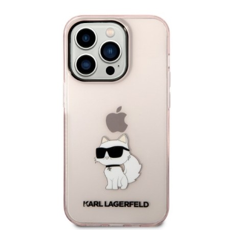 Husa iPhone 14 Pro Max - Karl Lagerfeld Hardcase (KLHCP14XHNCHTCP) - Pink Ikonik Choupette