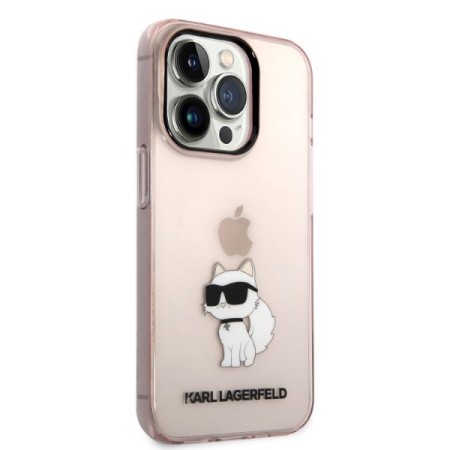 Husa iPhone 14 Pro Max - Karl Lagerfeld Hardcase (KLHCP14XHNCHTCP) - Pink Ikonik Choupette