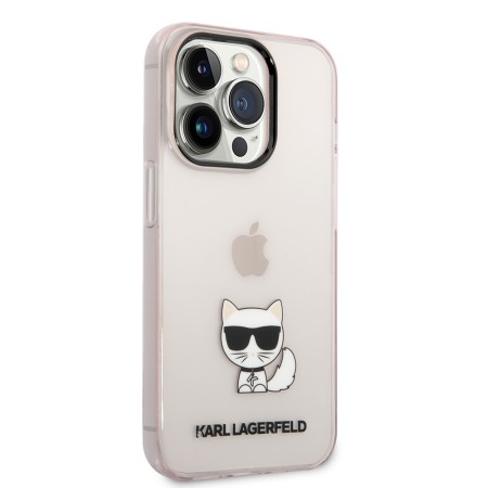 Husa iPhone 14 Pro Max - Karl Lagerfeld Hardcase Transparent (KLHCP14XCTTRI) - Choupette Body