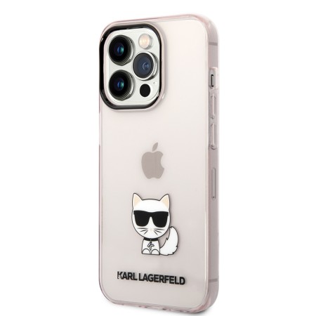 Husa iPhone 14 Pro Max - Karl Lagerfeld Hardcase Transparent (KLHCP14XCTTRI) - Choupette Body