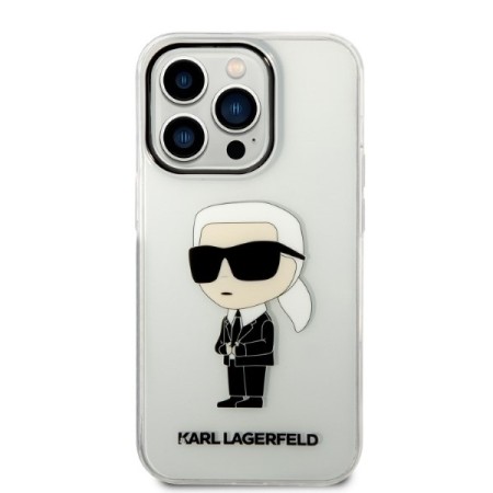 Husa iPhone 14 Pro Max - Karl Lagerfeld Hardcase Transparent (KLHCP14XHNIKTCT) - Ikonik Karl Lagerfeld