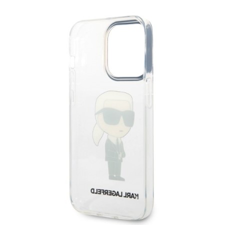 Husa iPhone 14 Pro Max - Karl Lagerfeld Hardcase Transparent (KLHCP14XHNIKTCT) - Ikonik Karl Lagerfeld