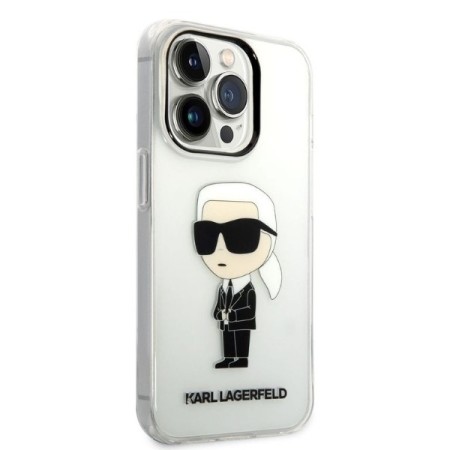 Husa iPhone 14 Pro Max - Karl Lagerfeld Hardcase Transparent (KLHCP14XHNIKTCT) - Ikonik Karl Lagerfeld